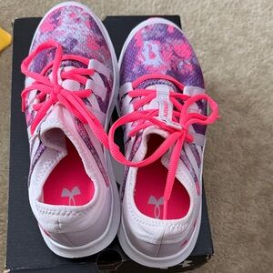 Under Armour Pink and Purple Sneakers - 6Y